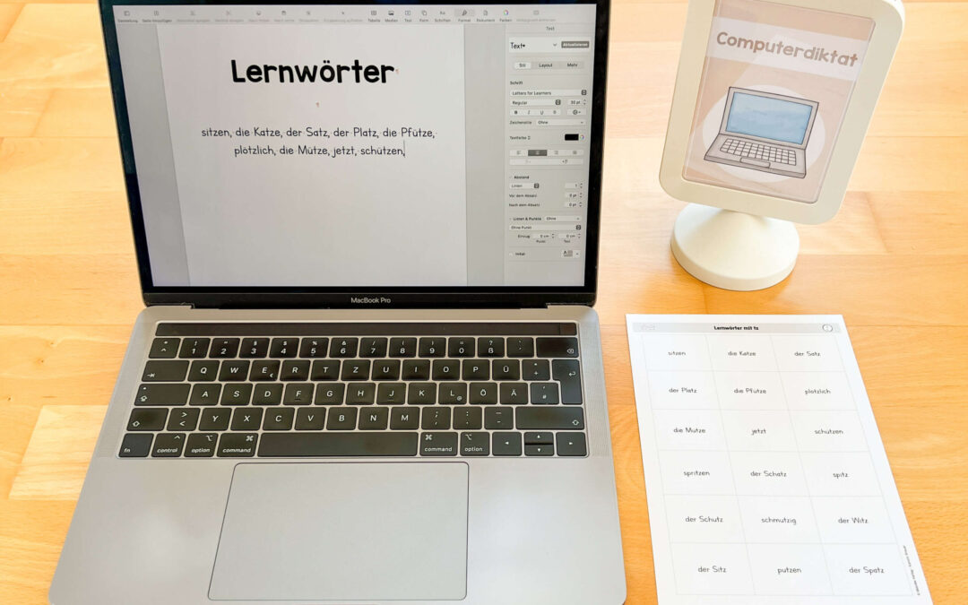 Lernwörterstation: Computerdiktat