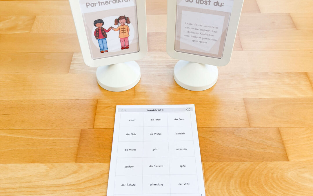 Lernwörterstation: Partnerdiktat