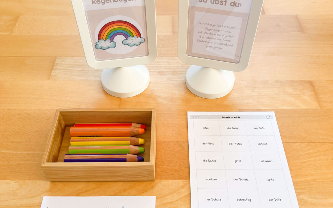 Lernwörterstation: Regenbogen