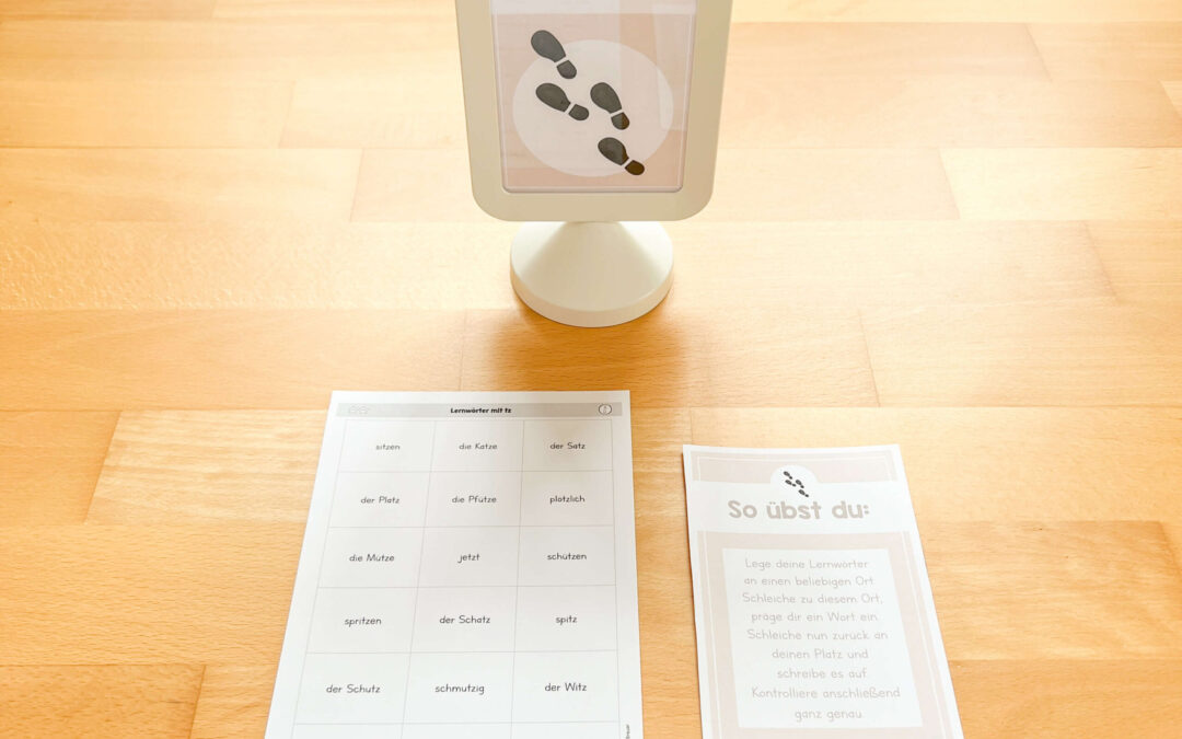 Lernwörterstation: Schleichdiktat