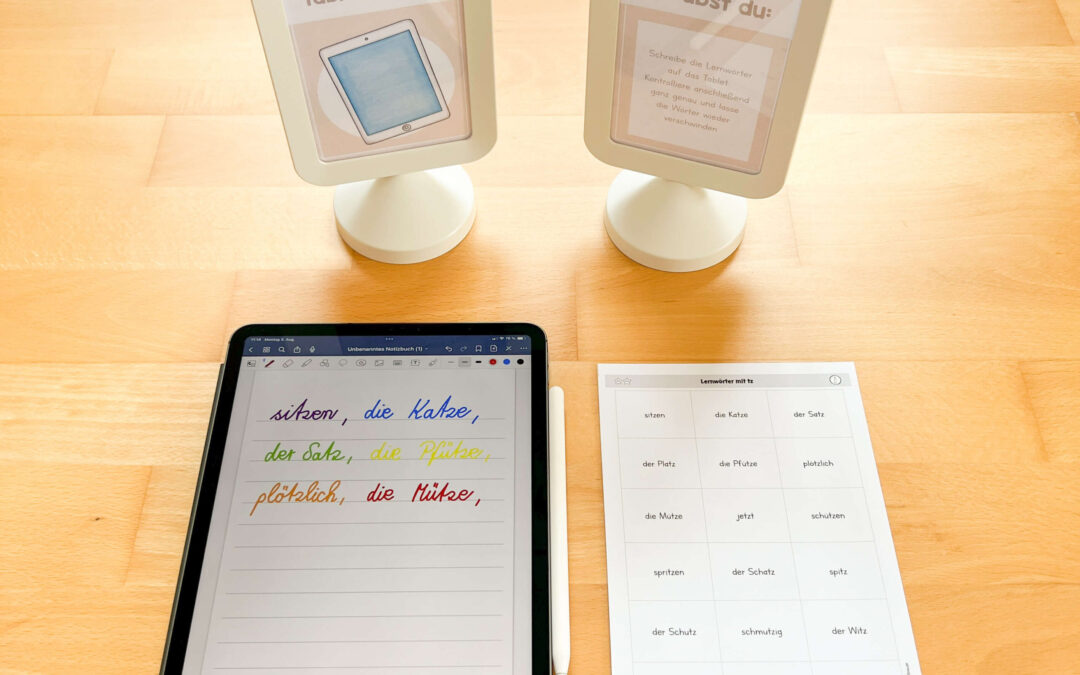 Lernwörterstation: Tabletwörter