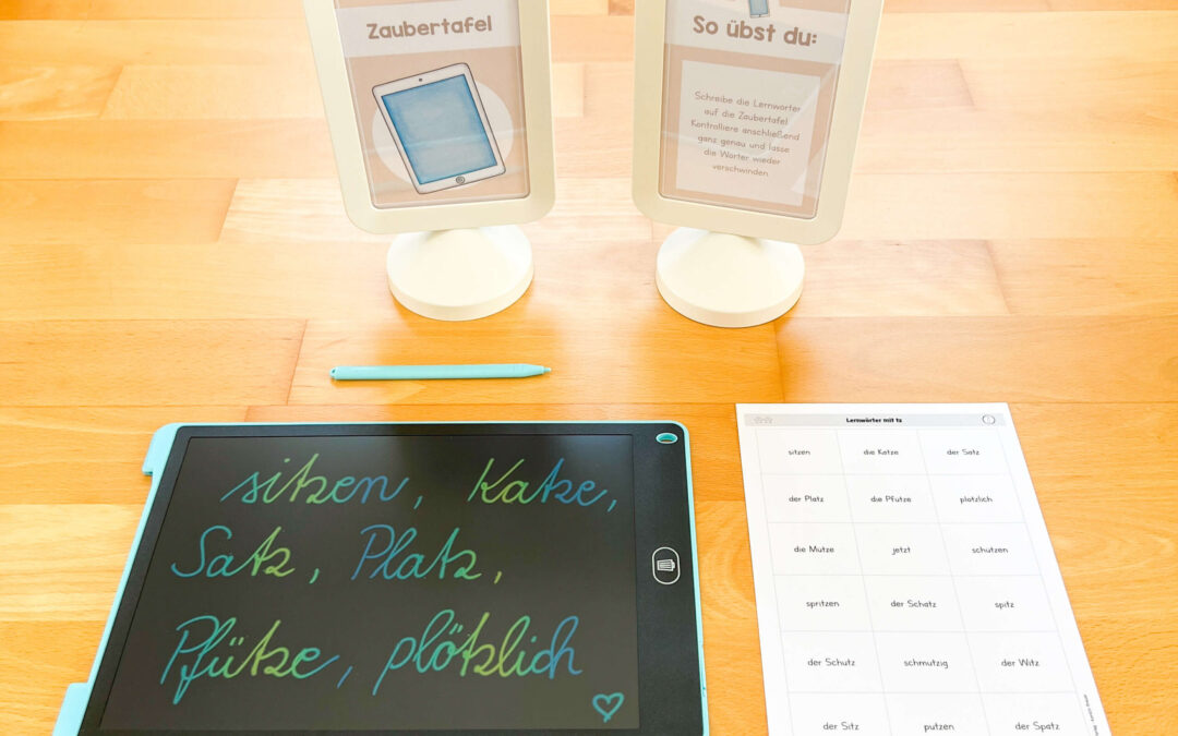 Lernwörterstation: Zaubertafel