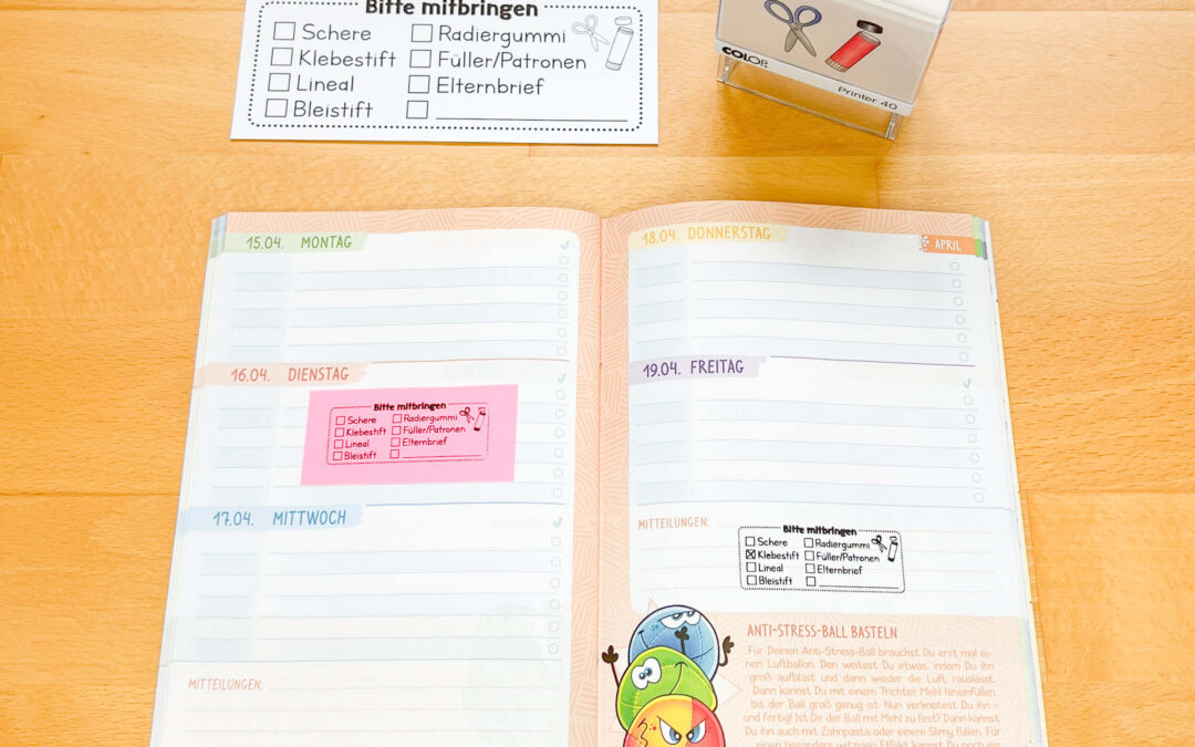 Stempel für Arbeitsmaterial