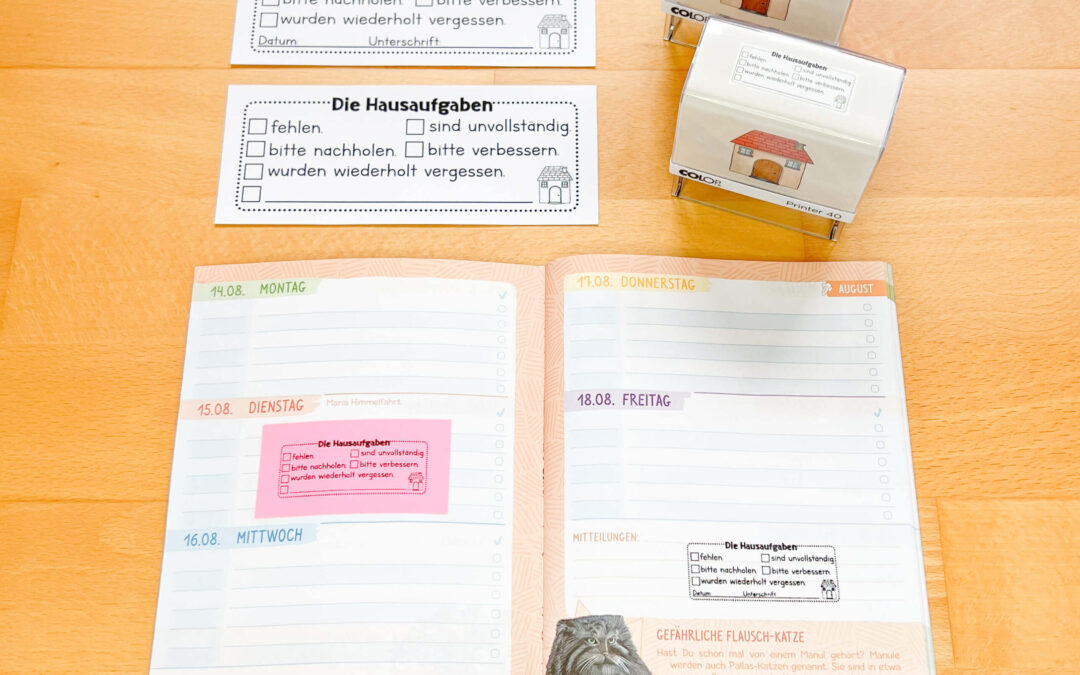 Stempel für die Hausaufgaben