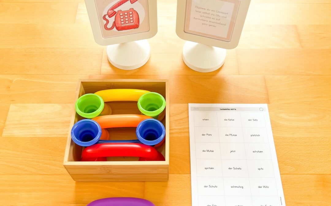 Lernwörterstation: Flüstertelefon